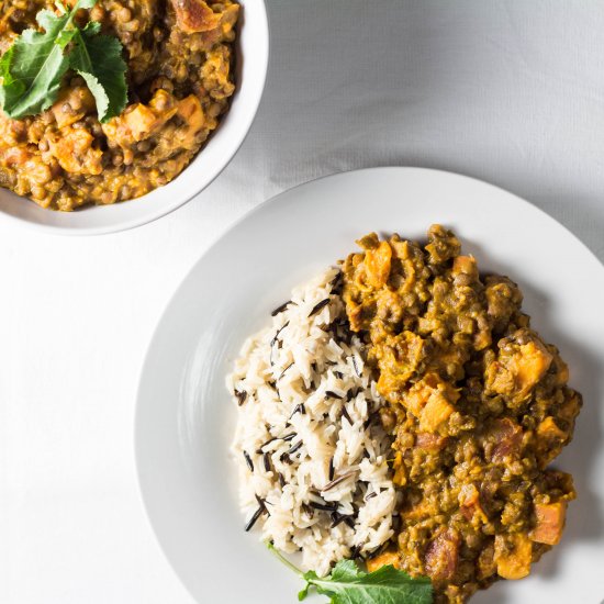 Sweet Potato, Lentil & Coconut Curry