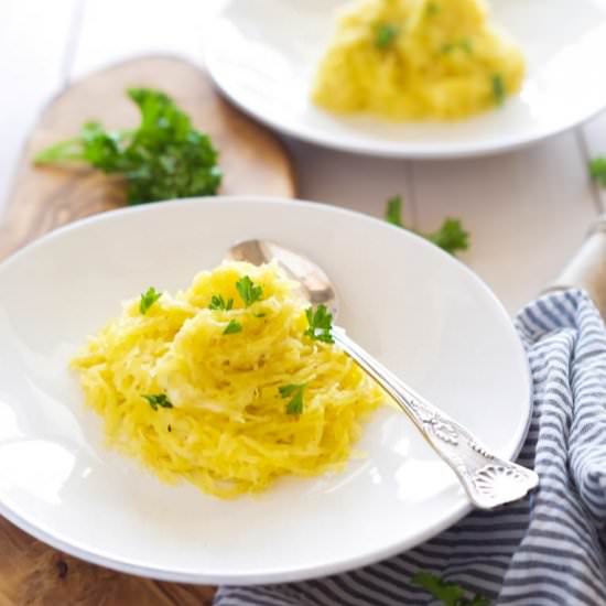 Garlic Brown Butter Spaghetti Squash