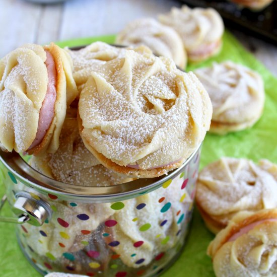 Lemon Raspberry Spritz Cookie