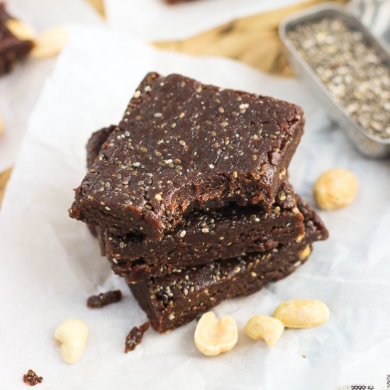 Chocolate Peanut Butter Chia Bars