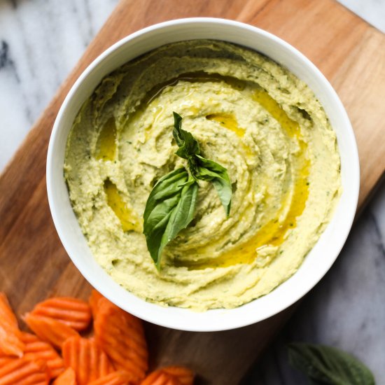 Basil Pesto Hummus