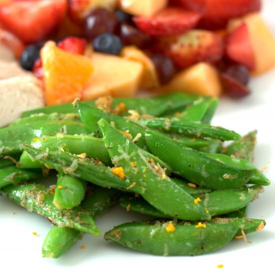 Parmesan-Jerk Sugar Snap Peas