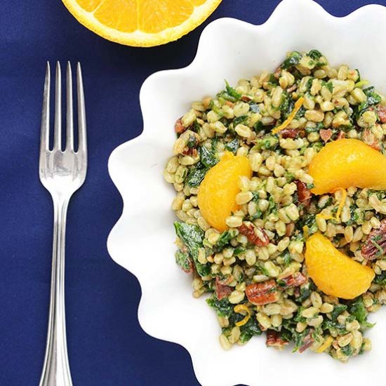 Orange Pecan Farro Salad