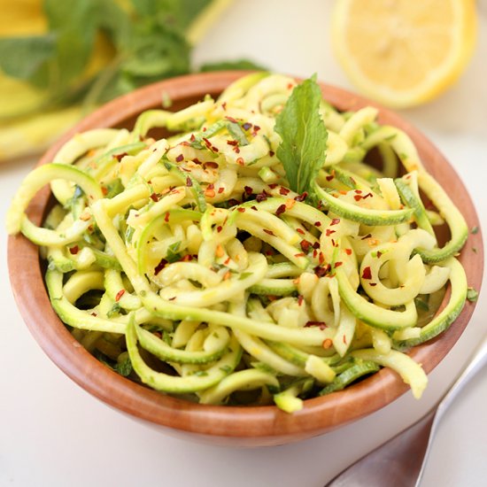 Lemon Herb Zucchini Noodle Salad