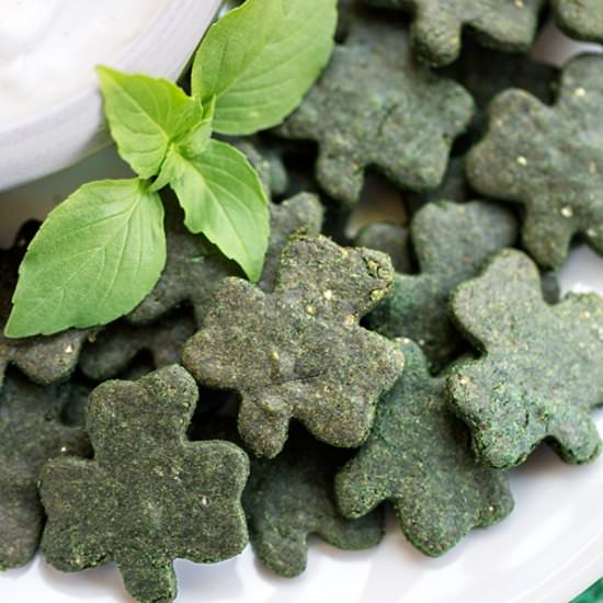 Easy Vegan Shamrock Crackers