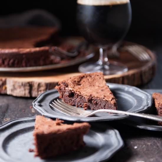 Espresso Stout Chocolate Soufflé Cake