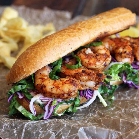 Blackened Shrimp Po Boy