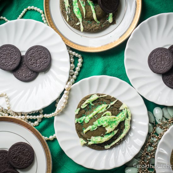 Mint Cocoa UFO Cookies for St. Patrick’s