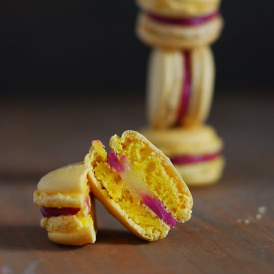 Lemon Raspberry Macarons