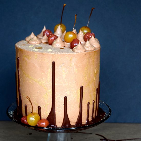 Triple Chocolate Cherry Cake