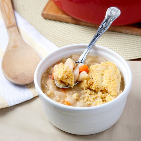 Cassoulet with Cornmeal Dumplings