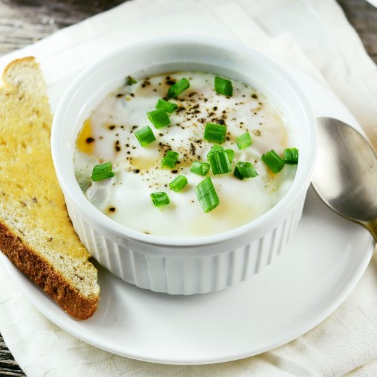 Coddled Eggs with Spinach & Feta