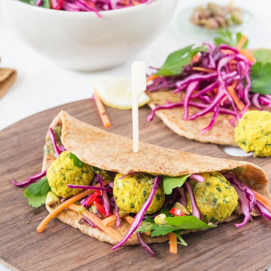 Turmeric Falafel Wraps