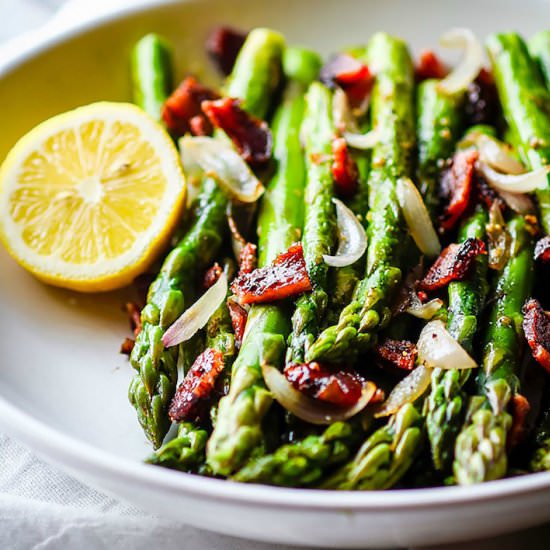 Peppered Candied Bacon Asparagus