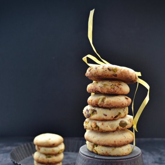 White wheat pistachio shortbreads