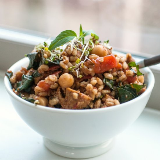 WARM BALSAMIC BARLEY SALAD