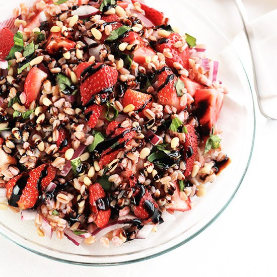 Strawberry Basil Farro Salad