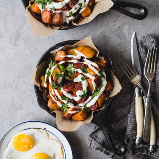 Potatoes Bravas with Garlic Aioli