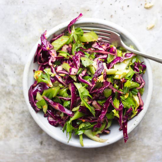 Celery Salad with Turmeric Dressing