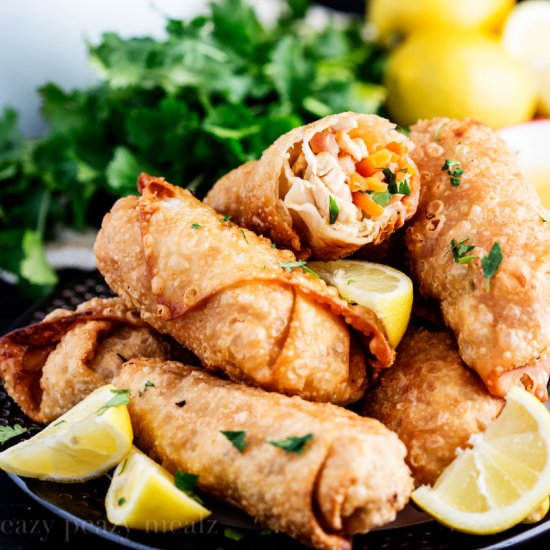 Lemon Chicken Egg Rolls