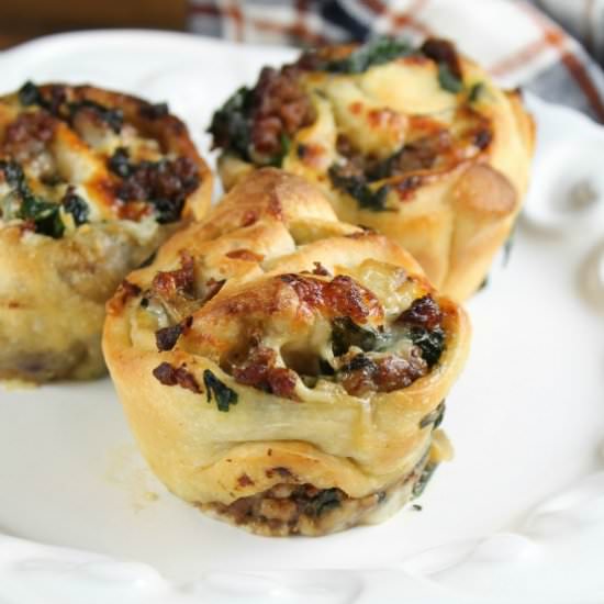 Sausage Spinach Ranch Rolls