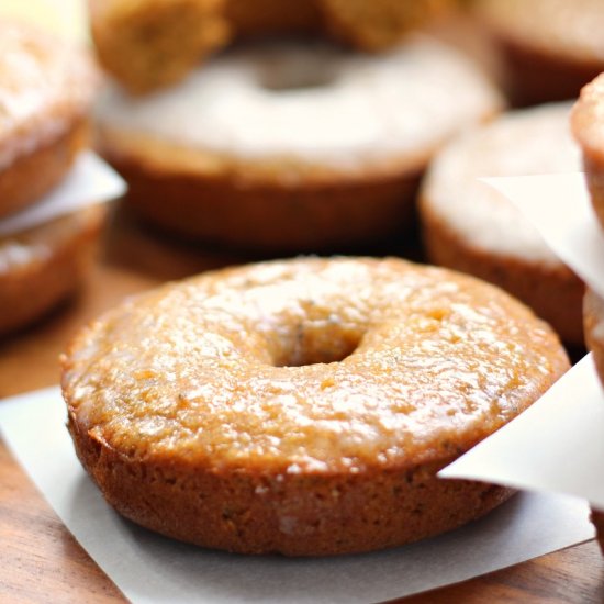 Lemon Poppy Seed Glazed Donuts