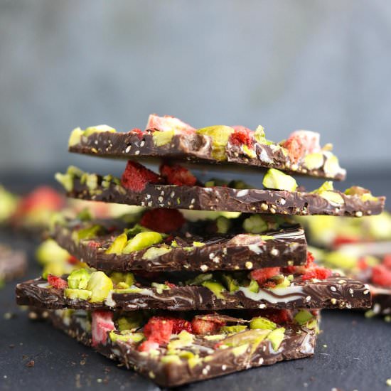 Strawberry & Pistachio Choc Bark