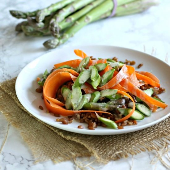 Flax, Asparagus and Carrot Salad