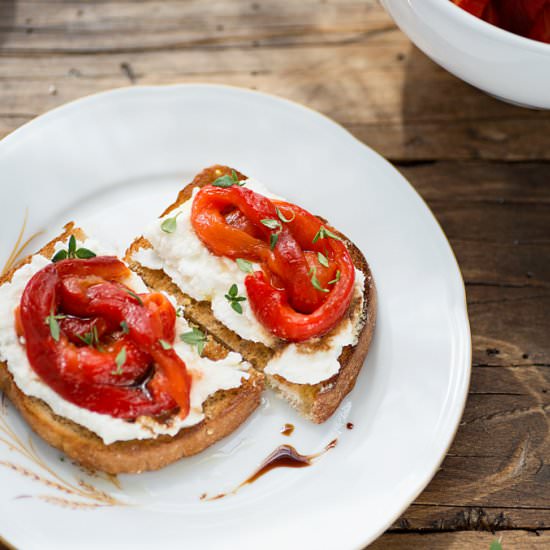 Balsamic Pepper Bruschetta