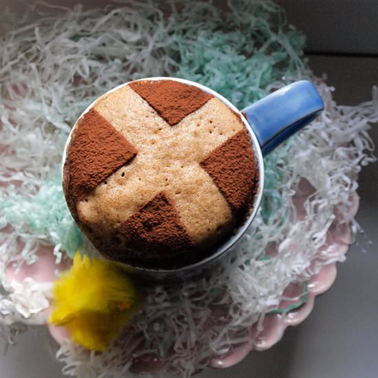 Hot Cross Bun Mug Cake