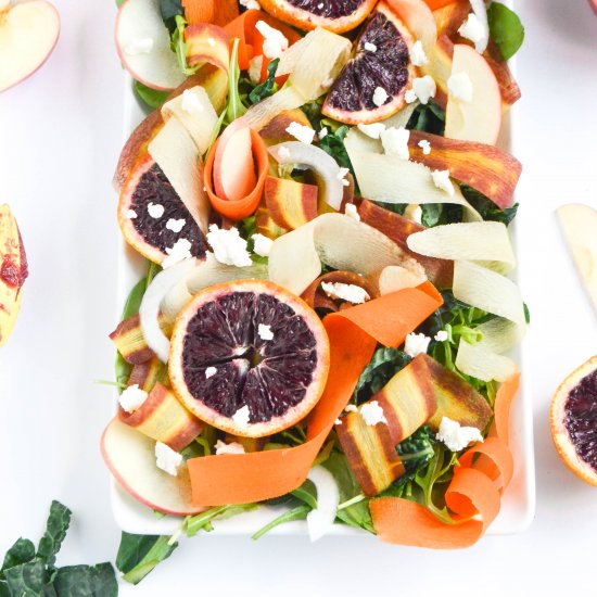 Shaved Carrot Blood Orange Salad