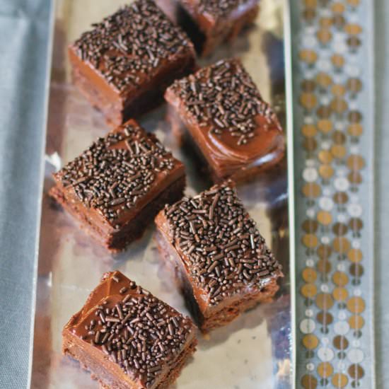 Fudgy Coconut Brigadiero Brownies