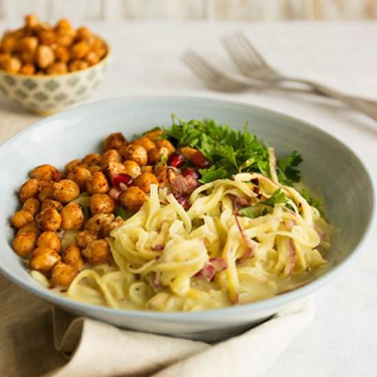 Sweet Potato Cauliflower Carbonara