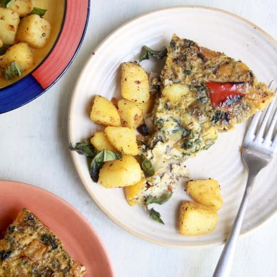 Loaded Crustless Vegetable Quiche