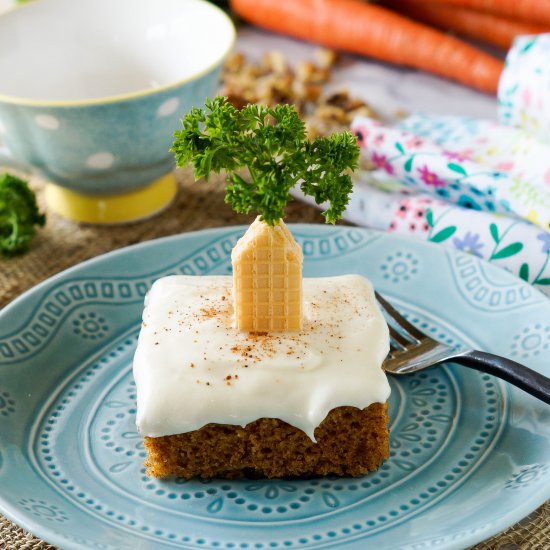 Homemade Carrot Cake Squares