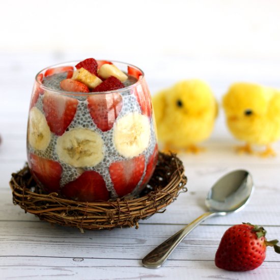 Strawberry Banana Chia Pudding