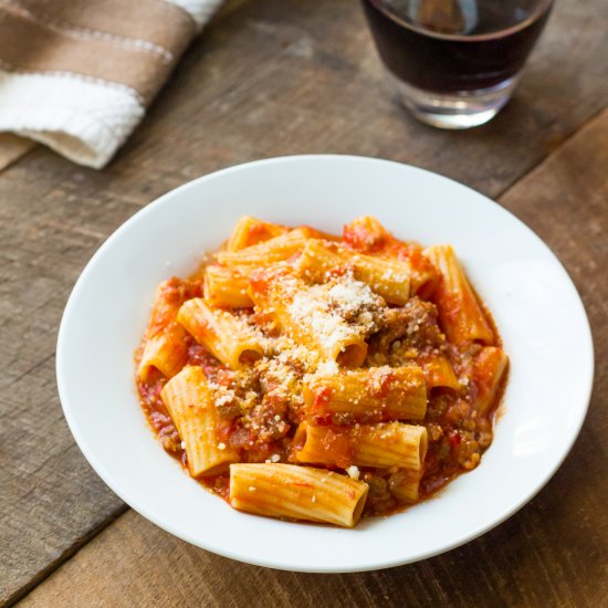 Spicy Sausage Rigatoni