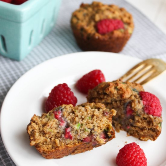 Raspberry Zucchini Muffins {gf}