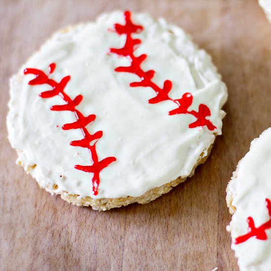 Baseball Rice Krispie Treats