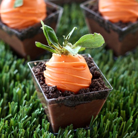 Carrot Patch Dirt Pudding Cups