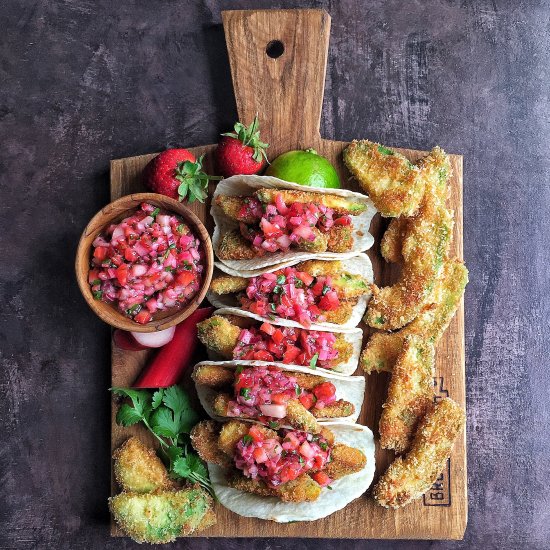 Fried Avocado Tacos