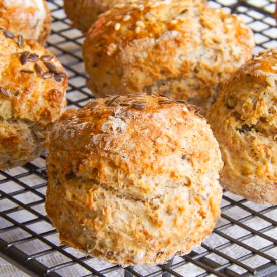 Brown Scone with Seeds