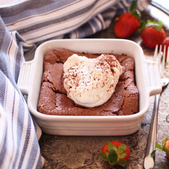 Flourless Chocolate Cake For One