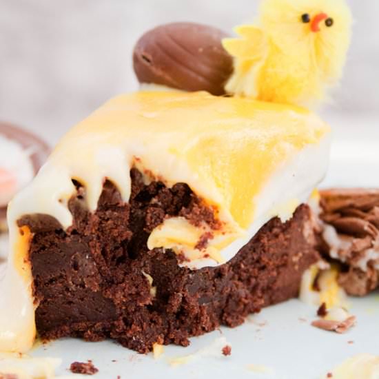 Creme Egg Brownie Nest