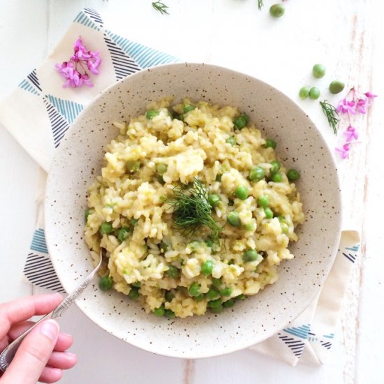 Pea and Fennel Risotto