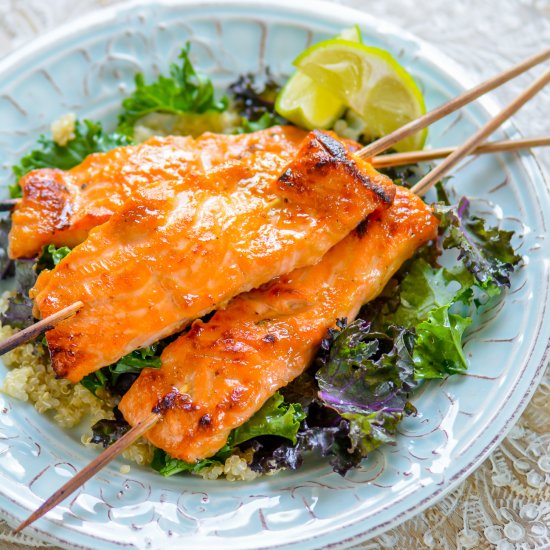 Miso Ginger Salmon with Kale