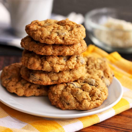 Chocolate Coconut Oatmeal Cookies