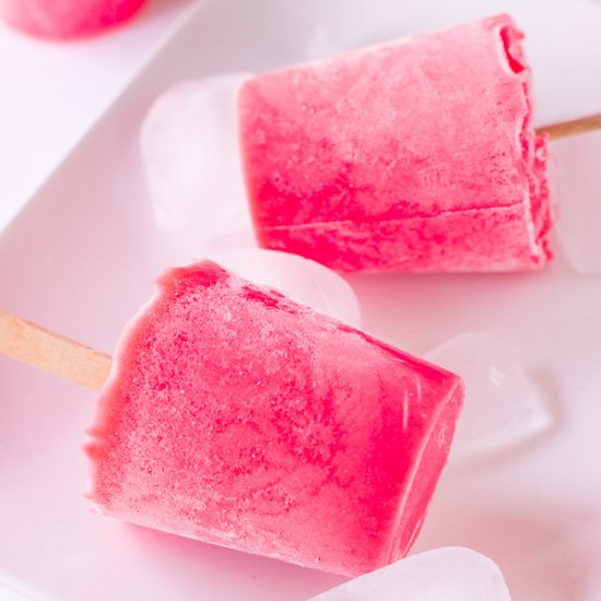 Strawberry and Cream Popsicles