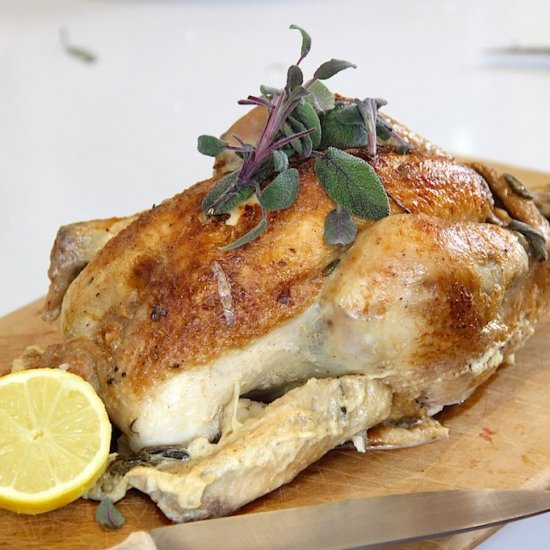 Juicy Lemon + Sage Roasted Chicken