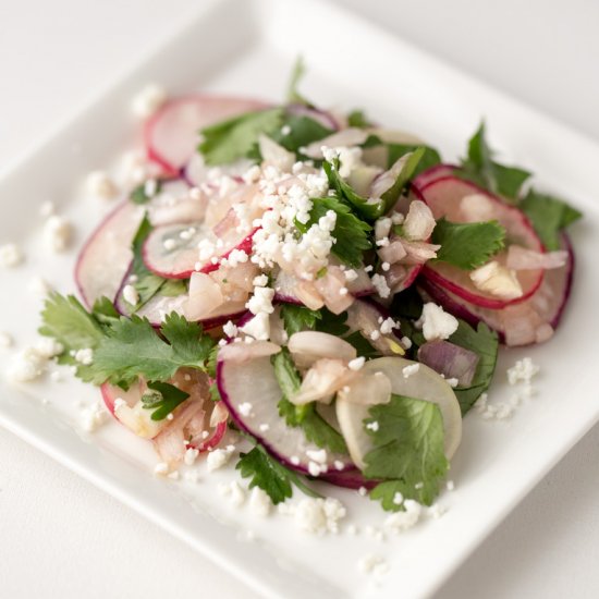 Radish Cilantro Salad with Goat Cheese